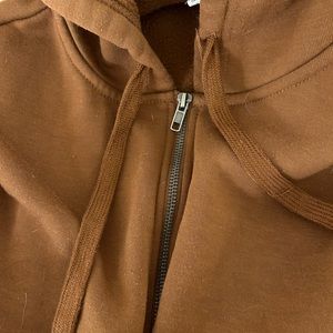 Brown zip up sweatshirt